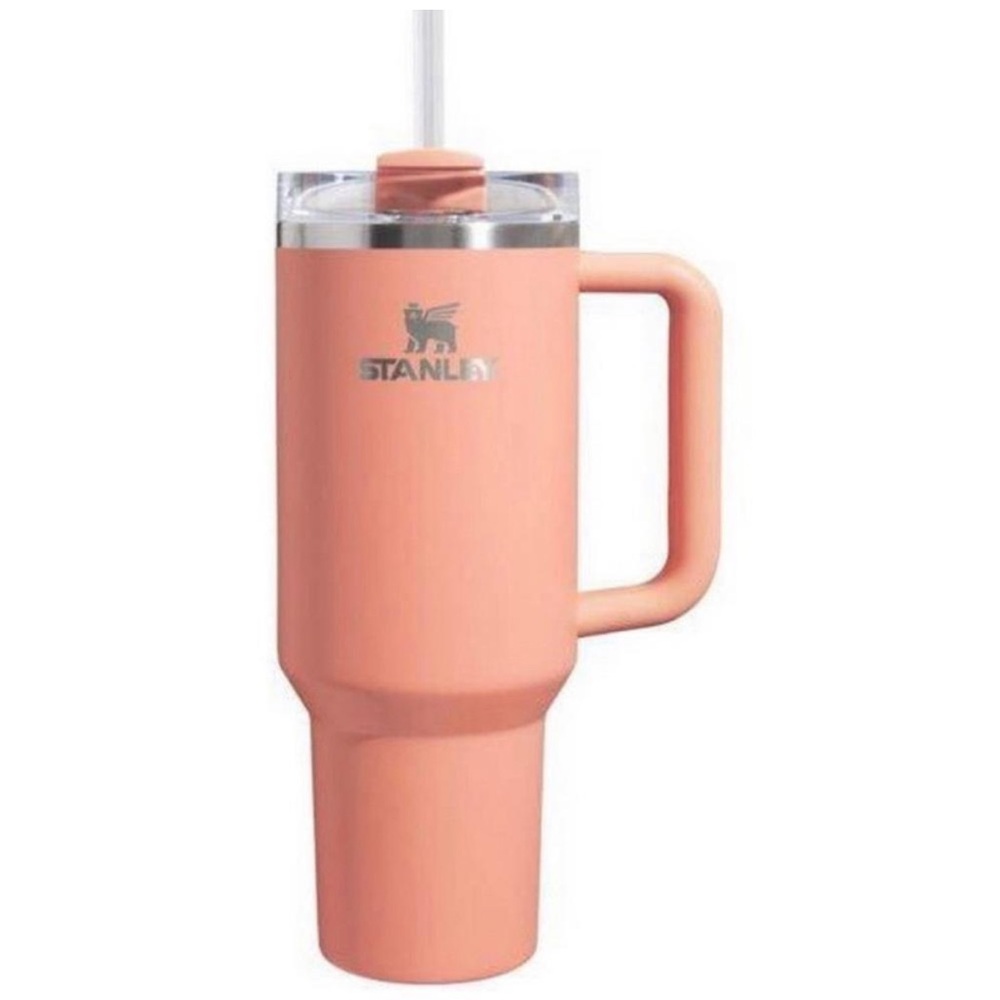 Stanley Melon Peach-Orange 40 oz Tumbler Large Water Cup Quencher H2.0 FlowState - Picture 2 of 9